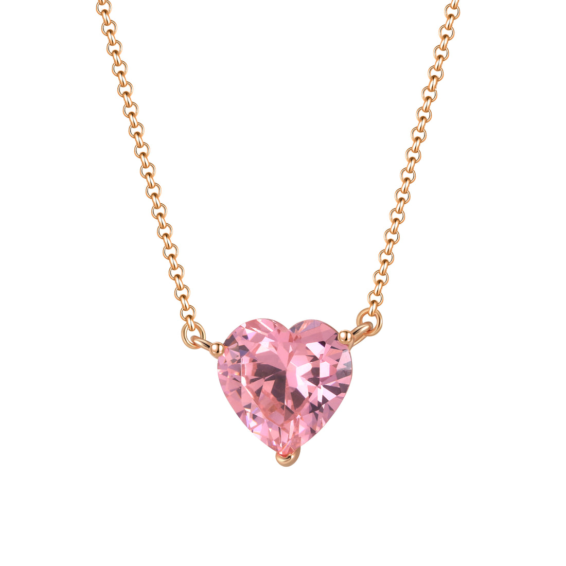 Pink Heart Prism - Rose Gold
