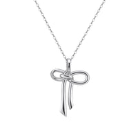 Dusty Bow Necklace - Sterling Silver