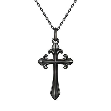 Santos Cross Necklace - Black Gold