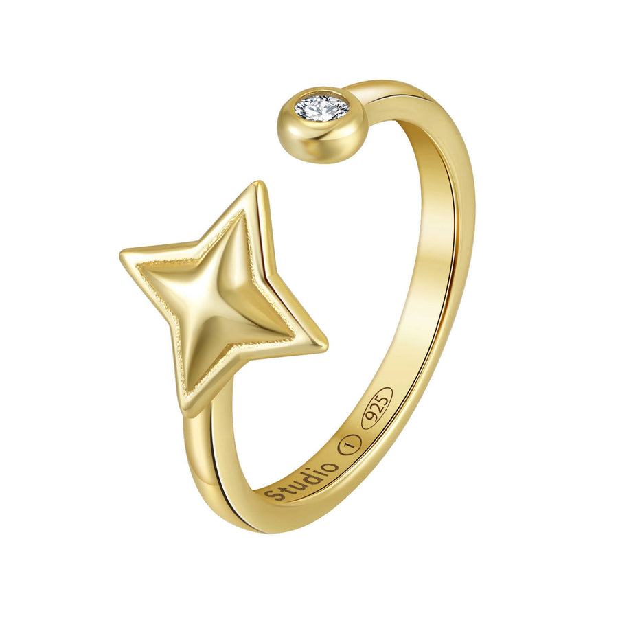 Star Gem Ring - 14K Gold