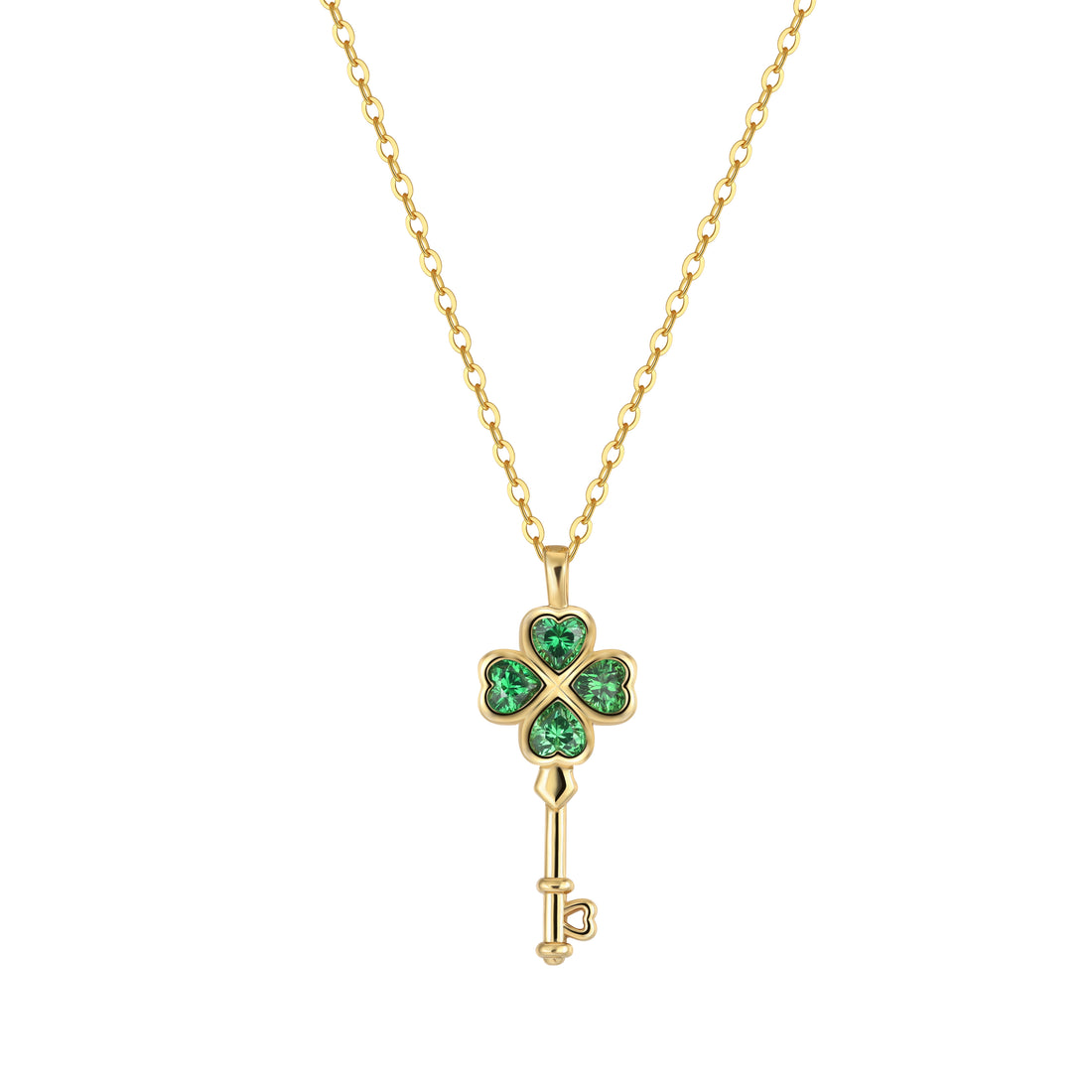 Wish Key Necklace - 18K Gold