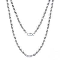Rope Chain Necklace - Sterling Silver