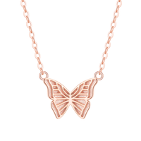 Butterfly Necklace - Rose Gold