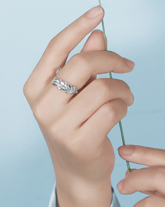 Feather Ring - Sterling Silver