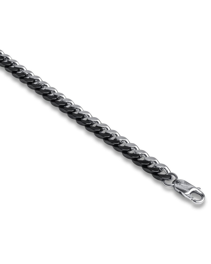 Fracture Bracelet - Sterling Silver/ Black Gold