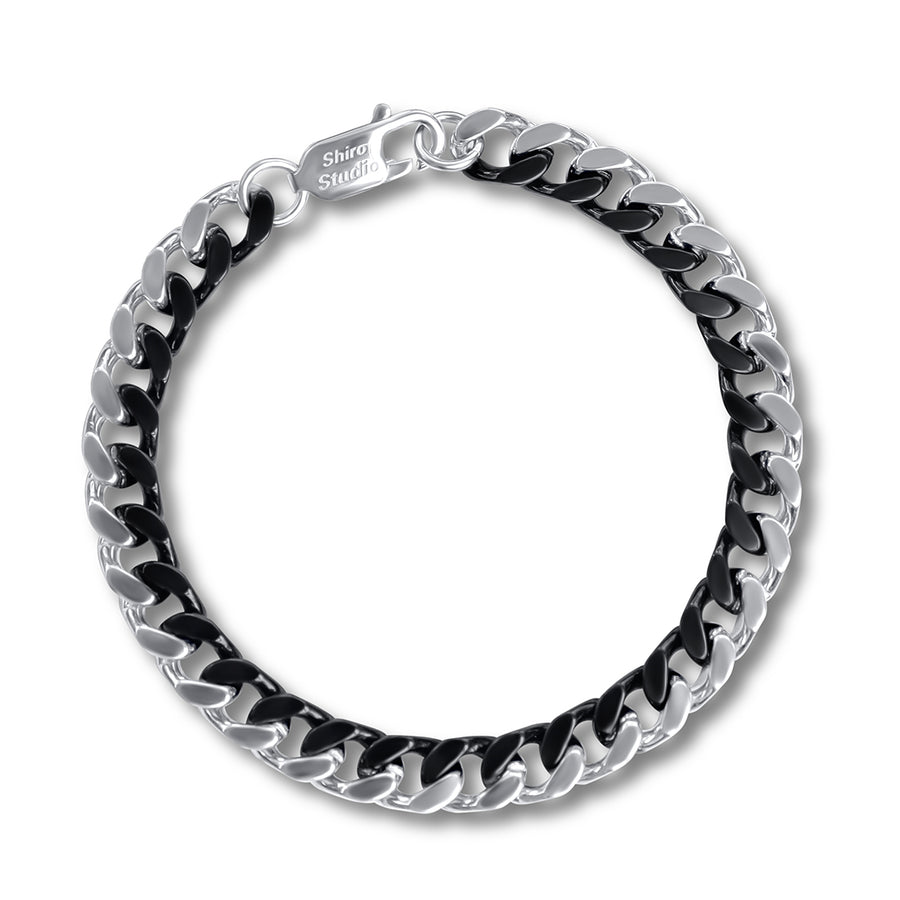 Fracture Bracelet - Sterling Silver/ Black Gold