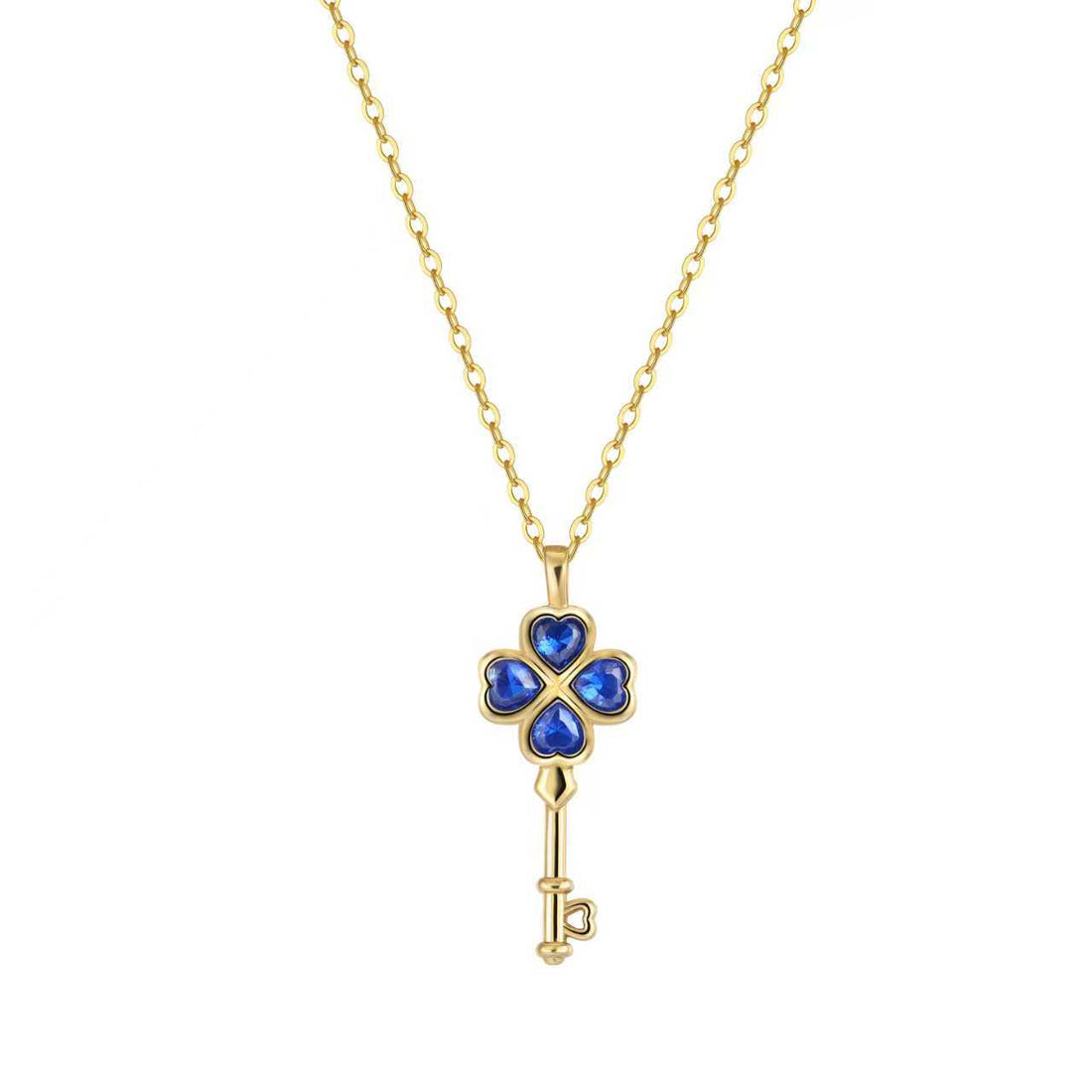 Wish Key Necklace - 18K Gold