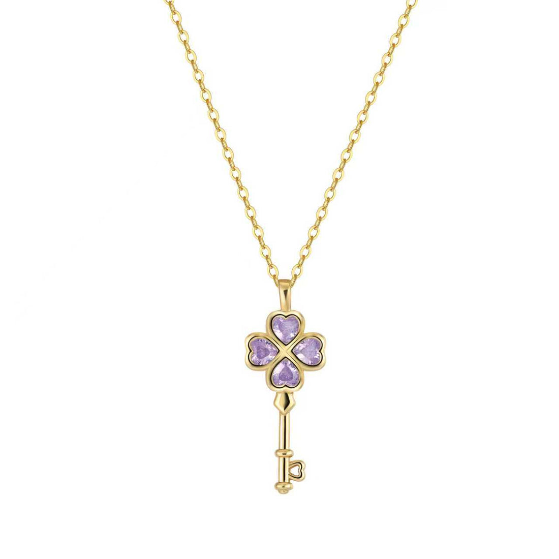 Wish Key Necklace - 18K Gold