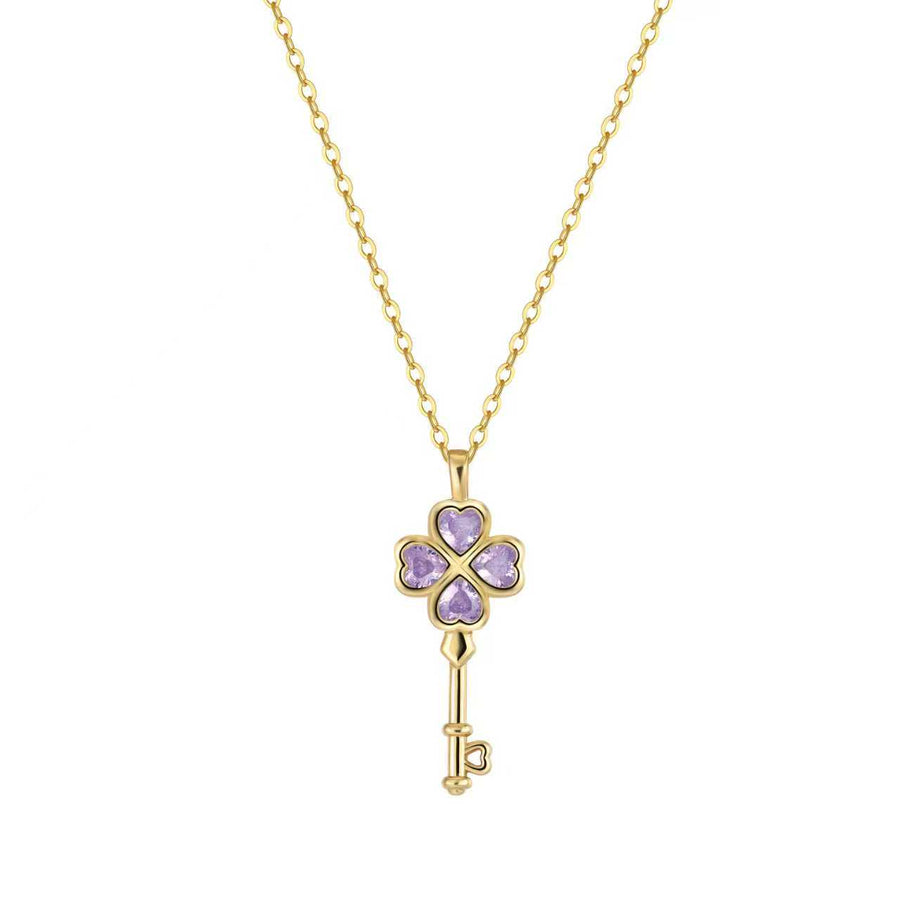 Wish Key Necklace - 18K Gold