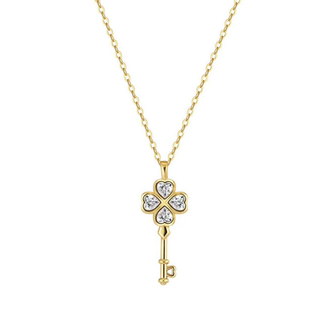 Wish Key Necklace - 18K Gold