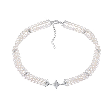 Lumiere Pearl Choker - Sterling Silver
