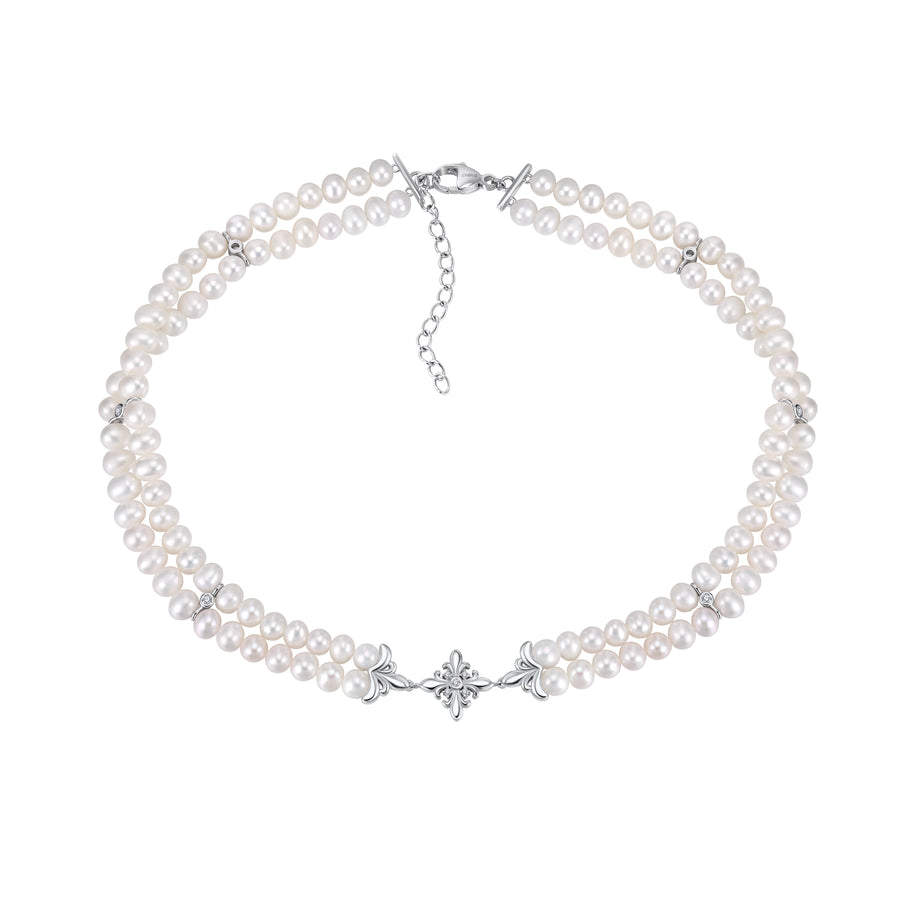Lumiere Pearl Choker - Sterling Silver