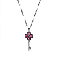 Wish Key Necklace - Black Gold