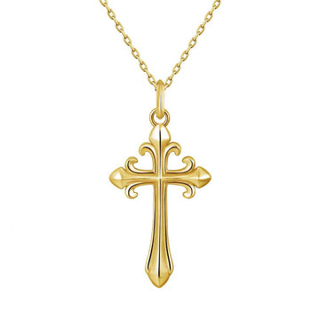 Santos Cross Necklace - 18K Gold