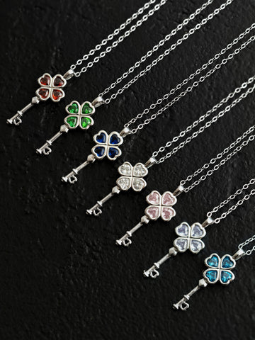 Wish Key Necklace - Sterling Silver