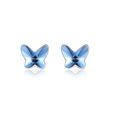 Crystal Sylph Studs  - Sterling Silver