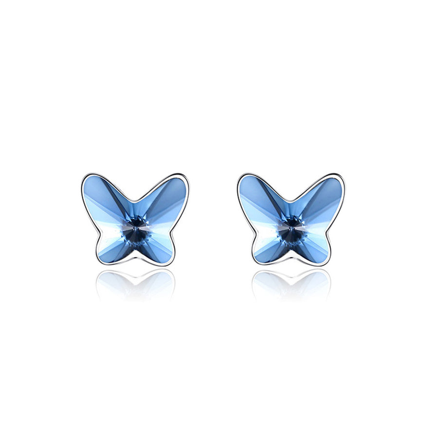 Crystal Sylph Studs  - Sterling Silver